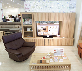 カリモク家具多摩ショールーム　テレビボード・リビングボード