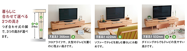 カリモクリビングボード　QDシリーズ